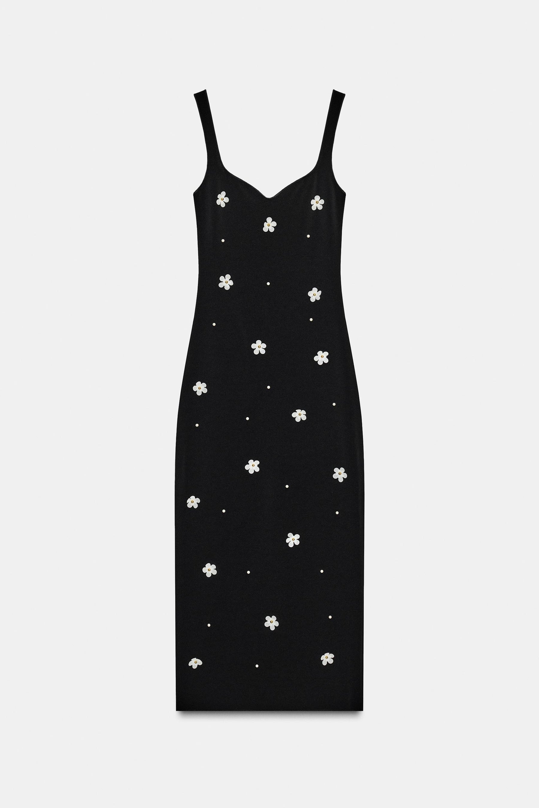 FLORAL STRETCH MIDI DRESS - Image 4