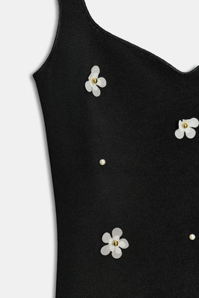 FLORAL STRETCH MIDI DRESS - Image 6