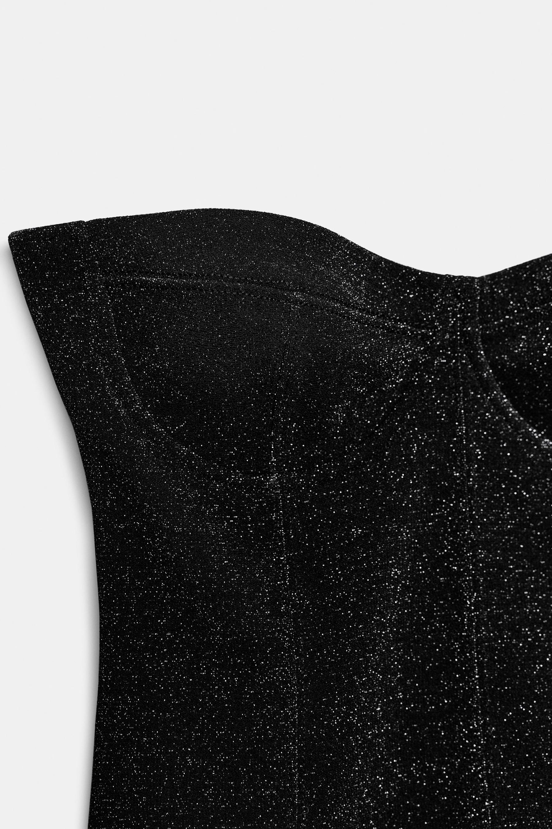 Glitzerndes Stretch-Bandeau-Top