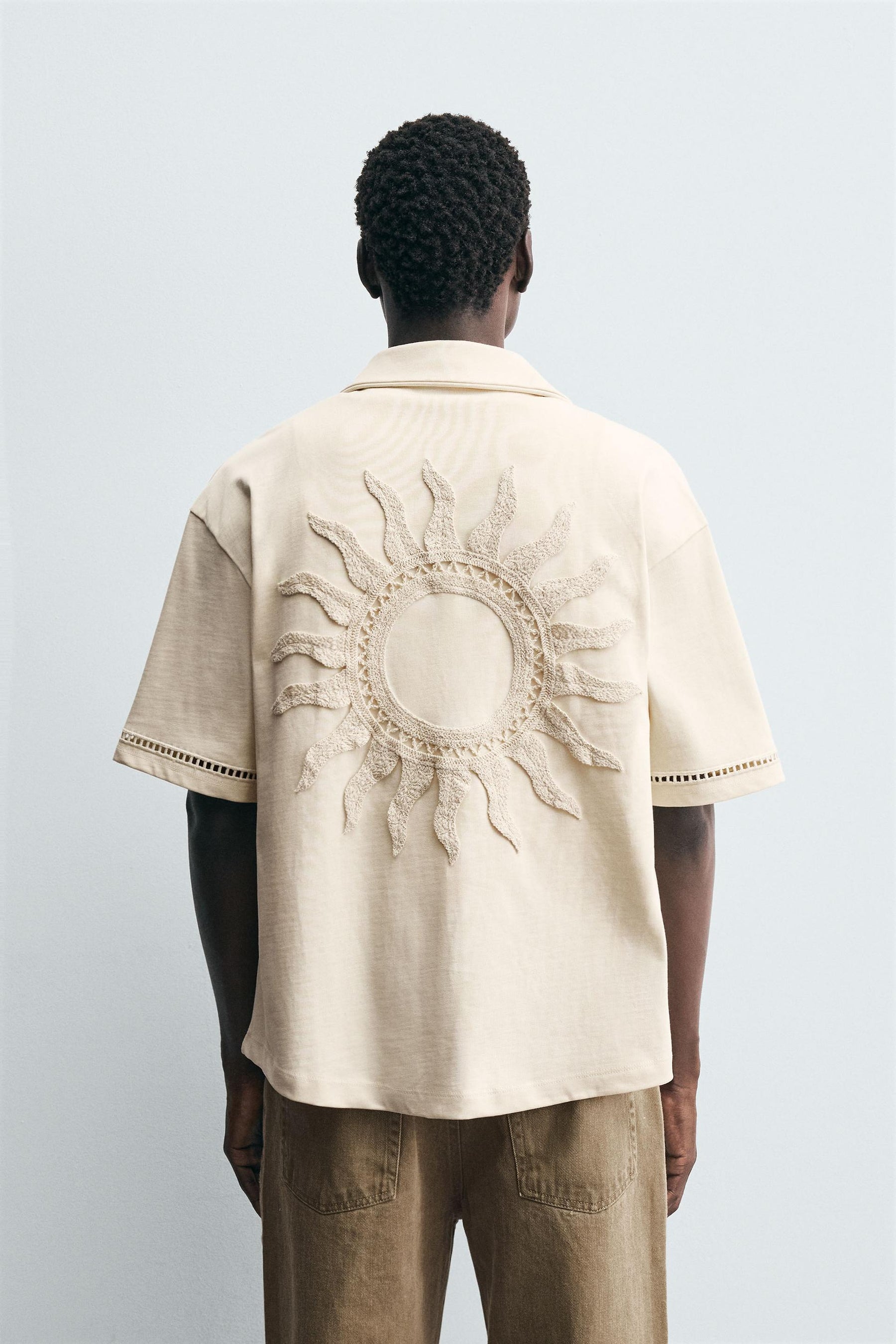 COMFORT SHIRT WITH OPENWORK DETAIL - Image 3