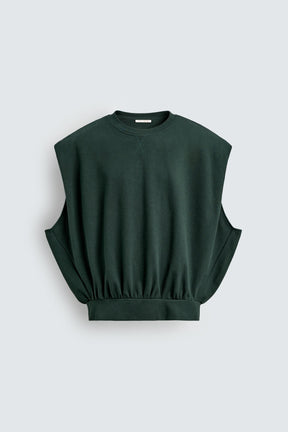OVERSIZE INTERLOCK SWEATSHIRT GILET - Image 6