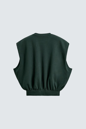 OVERSIZE INTERLOCK SWEATSHIRT GILET - Image 7
