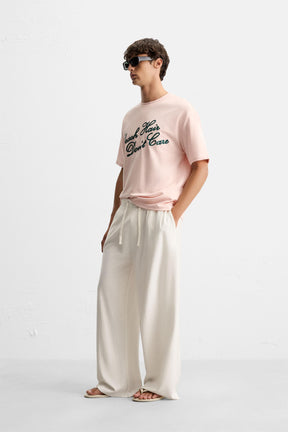 EMBROIDERED SLOGAN T-SHIRT - Image 4