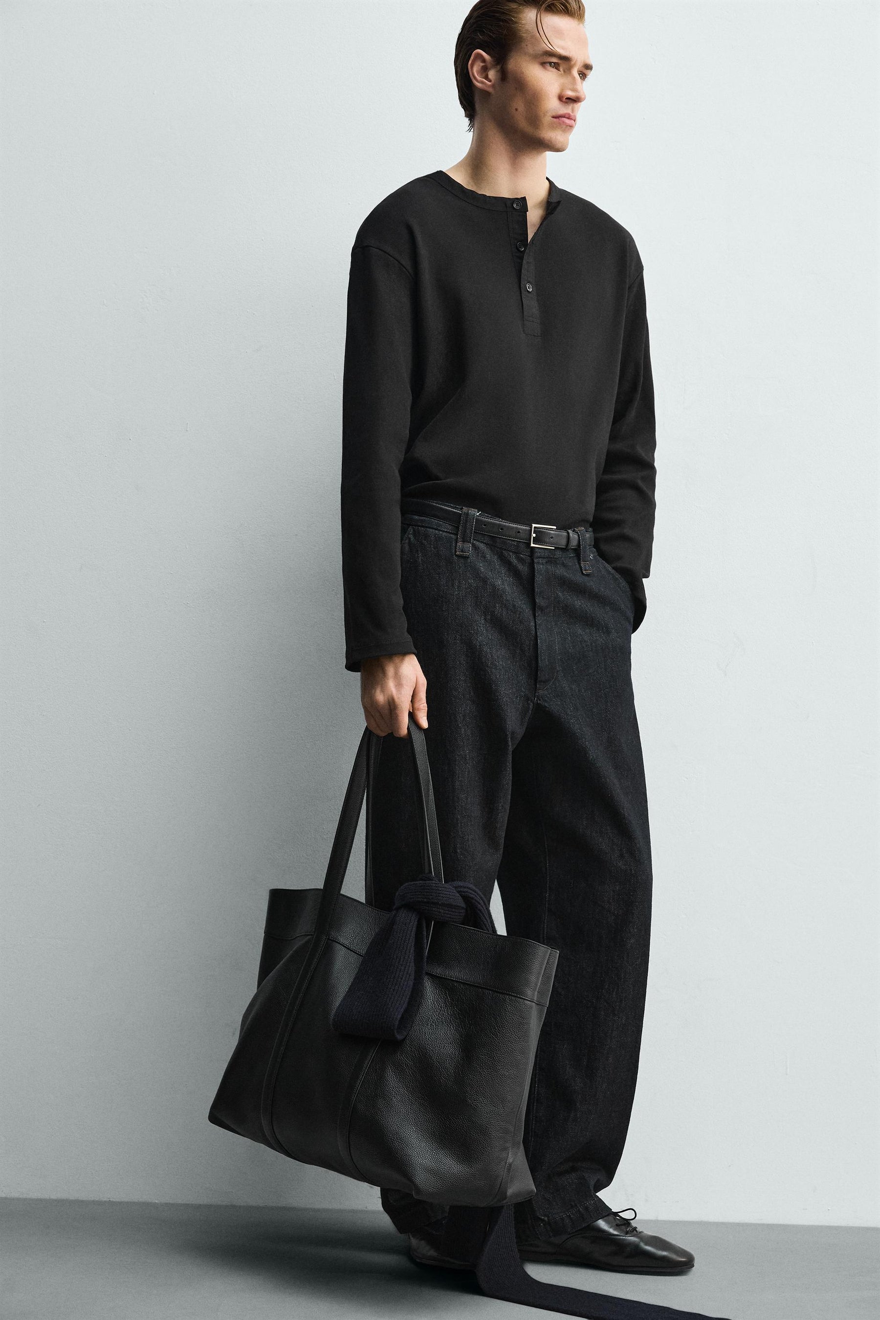 RIBBED HENLEY T-SHIRT - Image 5