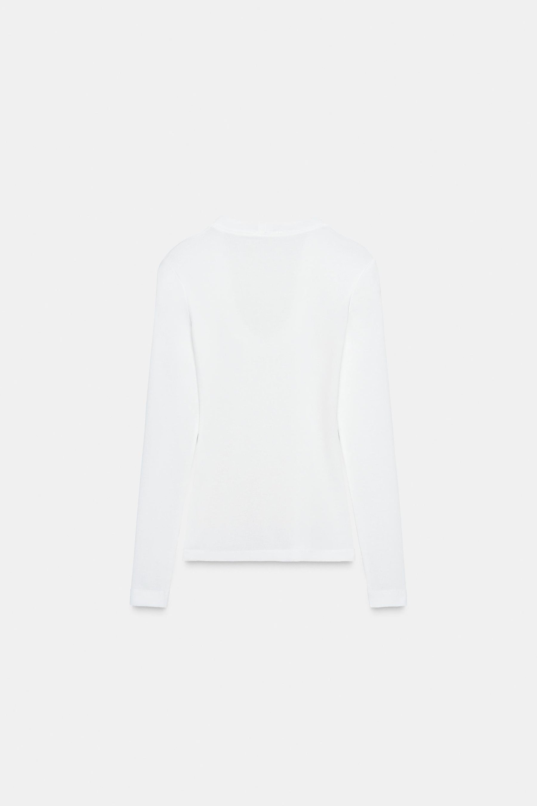 Langarmhemd aus Crêpe