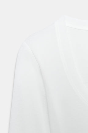 Langarmhemd aus Crêpe