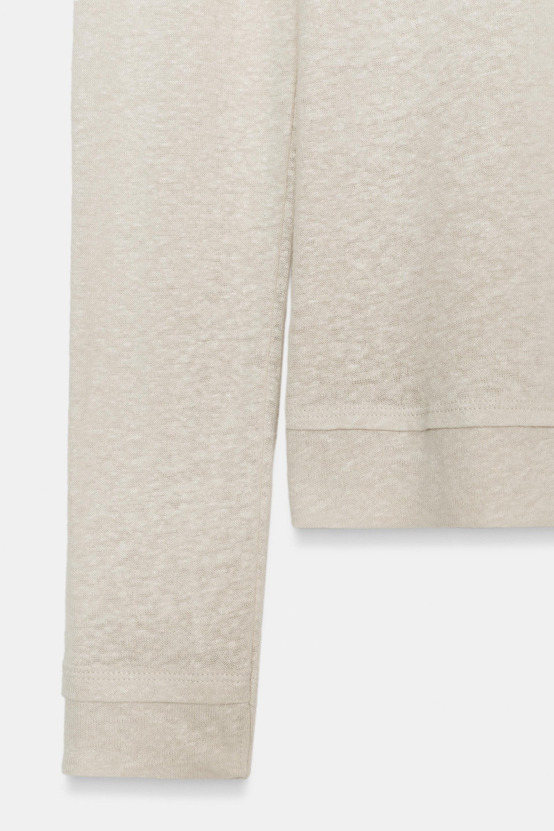 Leinenhemd mit langen Ärmeln