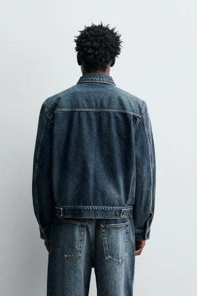 PLEATED DENIM JACKET - Image 3