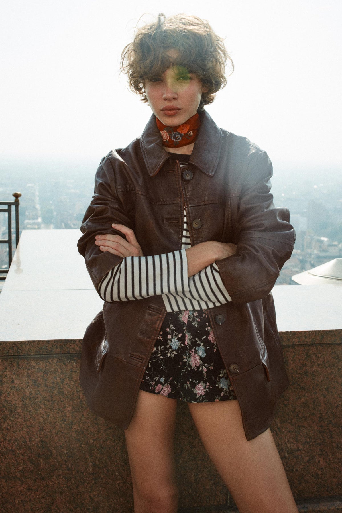 Jacke aus gewaschenem Leder