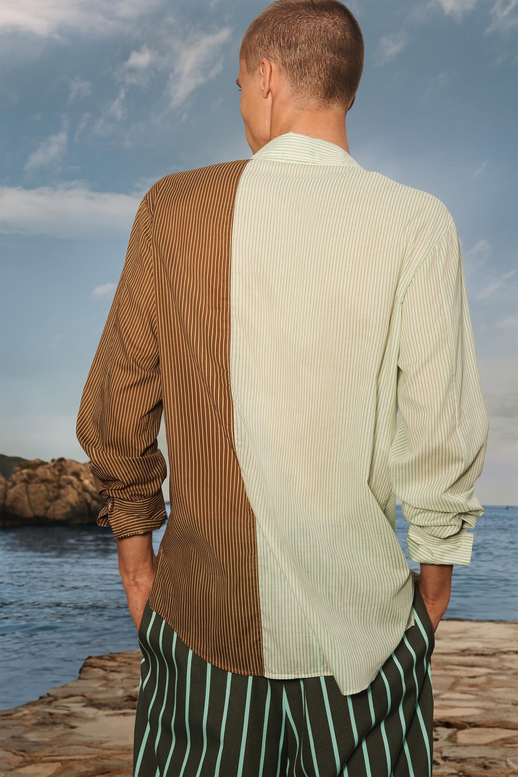 LIMITED EDITION STRIPED COLOUR BLOCK SHIRT - Image 4