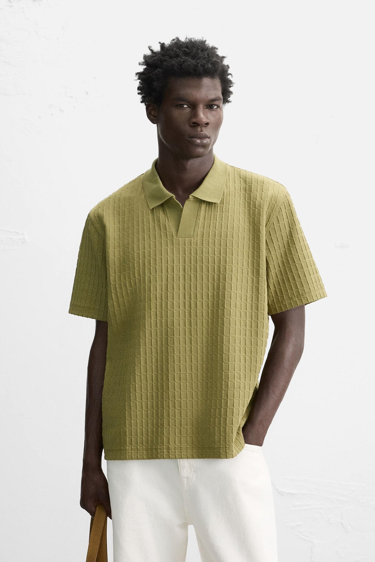 Textured Knit Polo