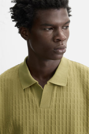 Textured Knit Polo