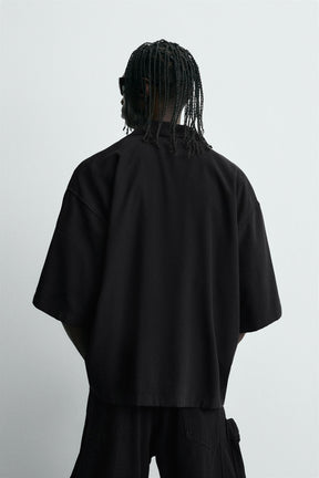 EMBROIDERED TEXT FLOWING SHIRT - Image 3