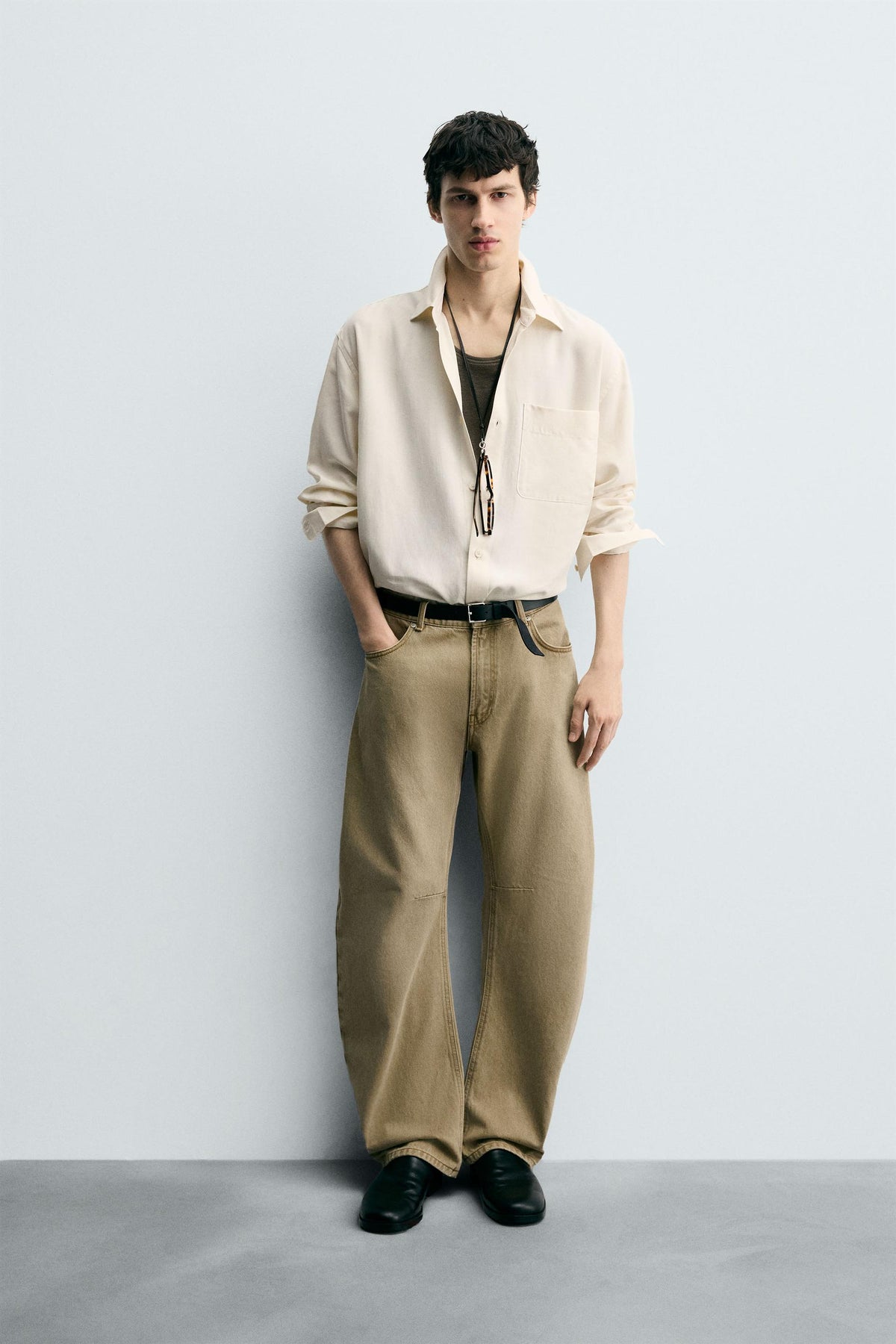 RELAXED FIT FLOWING SHIRT - Image 1