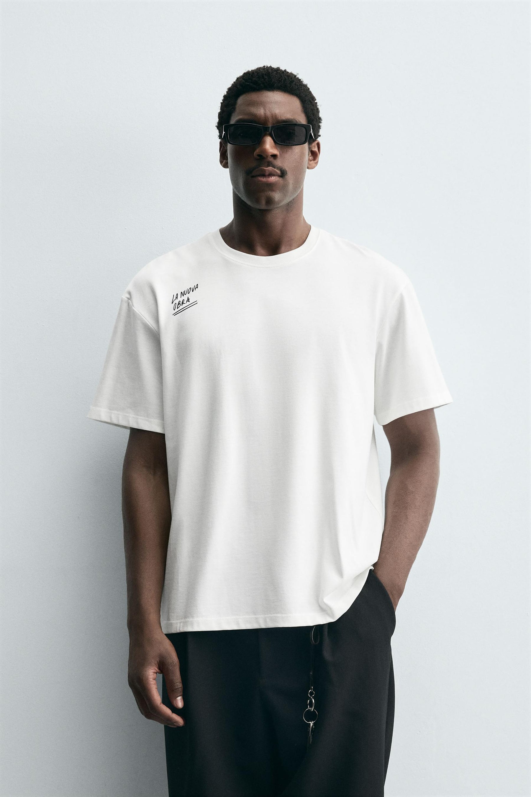 EMBROIDERED SLOGAN T-SHIRT - Image 2