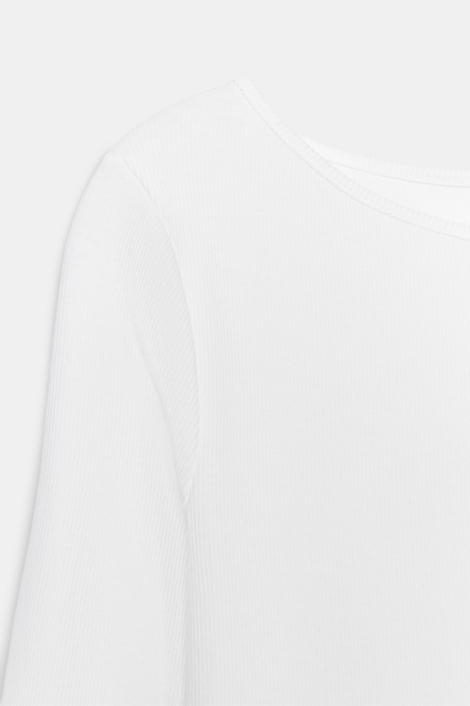 Baumwollhemd mit Bootsausschnitt