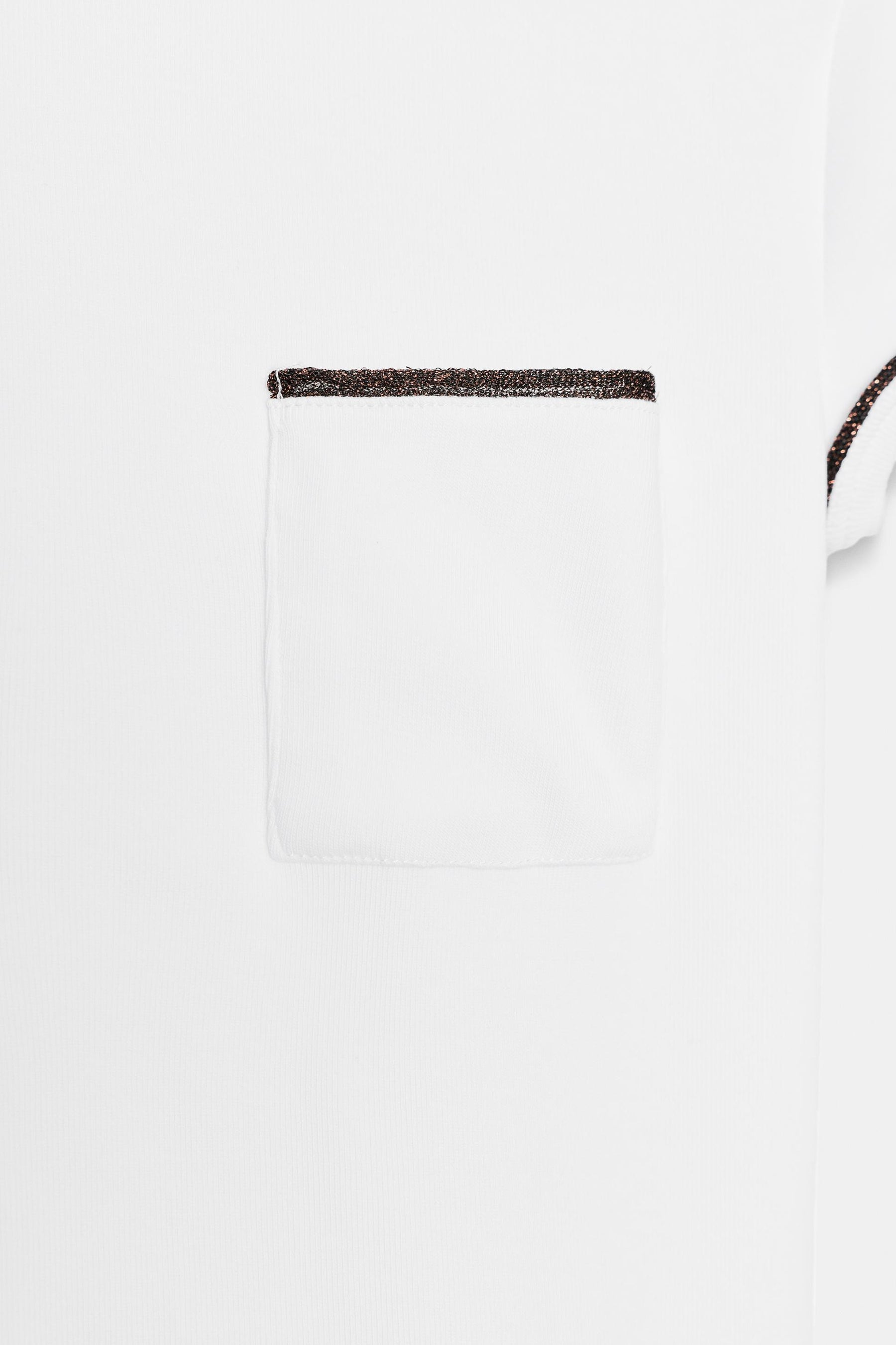 T-Shirt mit Metallic-Fadenbesatz