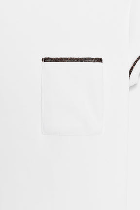 T-Shirt mit Metallic-Fadenbesatz