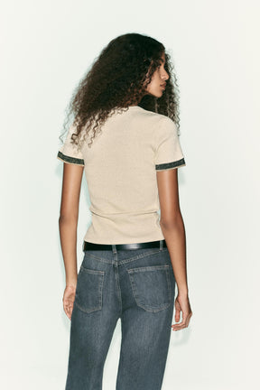 METALLIC-STRICK-T-SHIRT