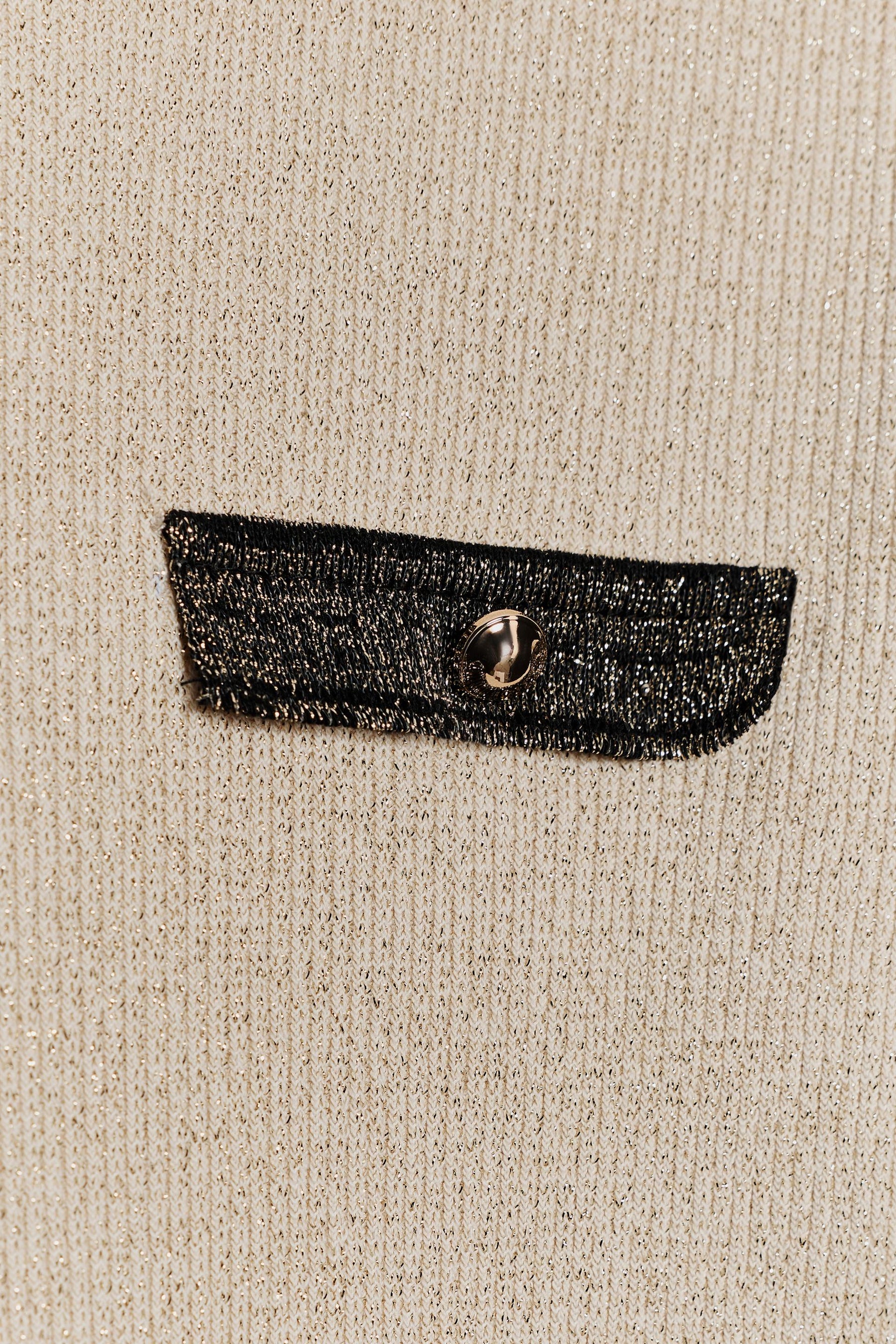 METALLIC-STRICK-T-SHIRT