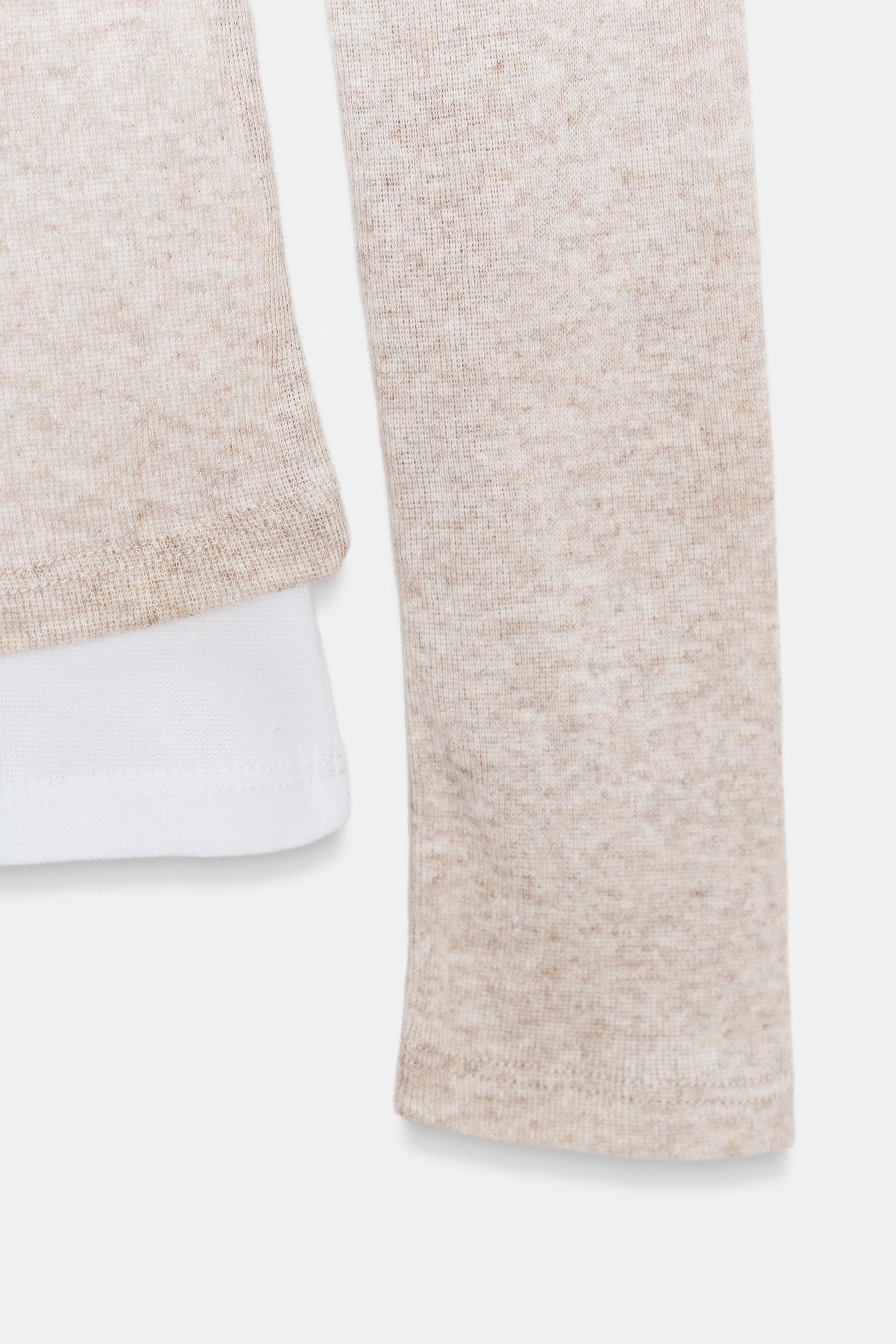 asymmetrisches T-Shirt mit Lagenlook