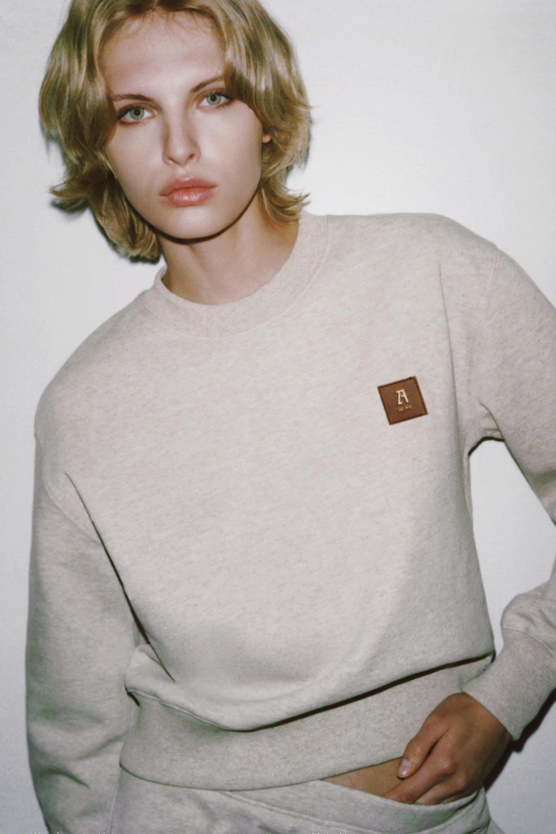 Sweatshirt mit Label-Details