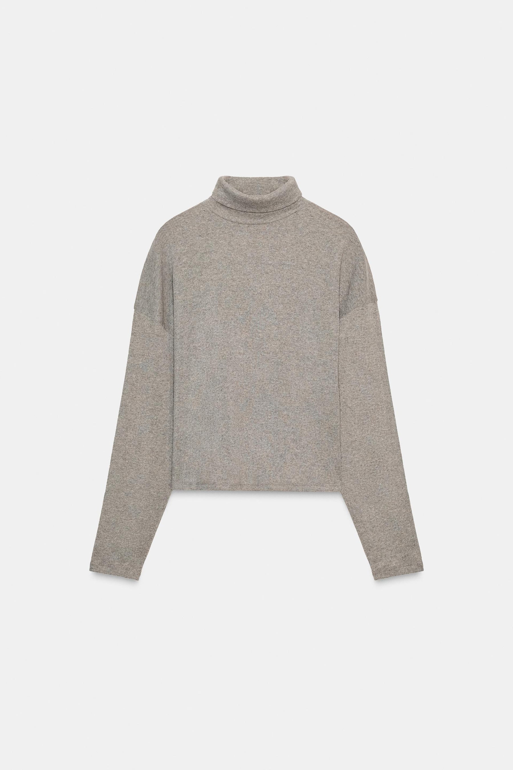 T-Shirt mit hohem Kragen