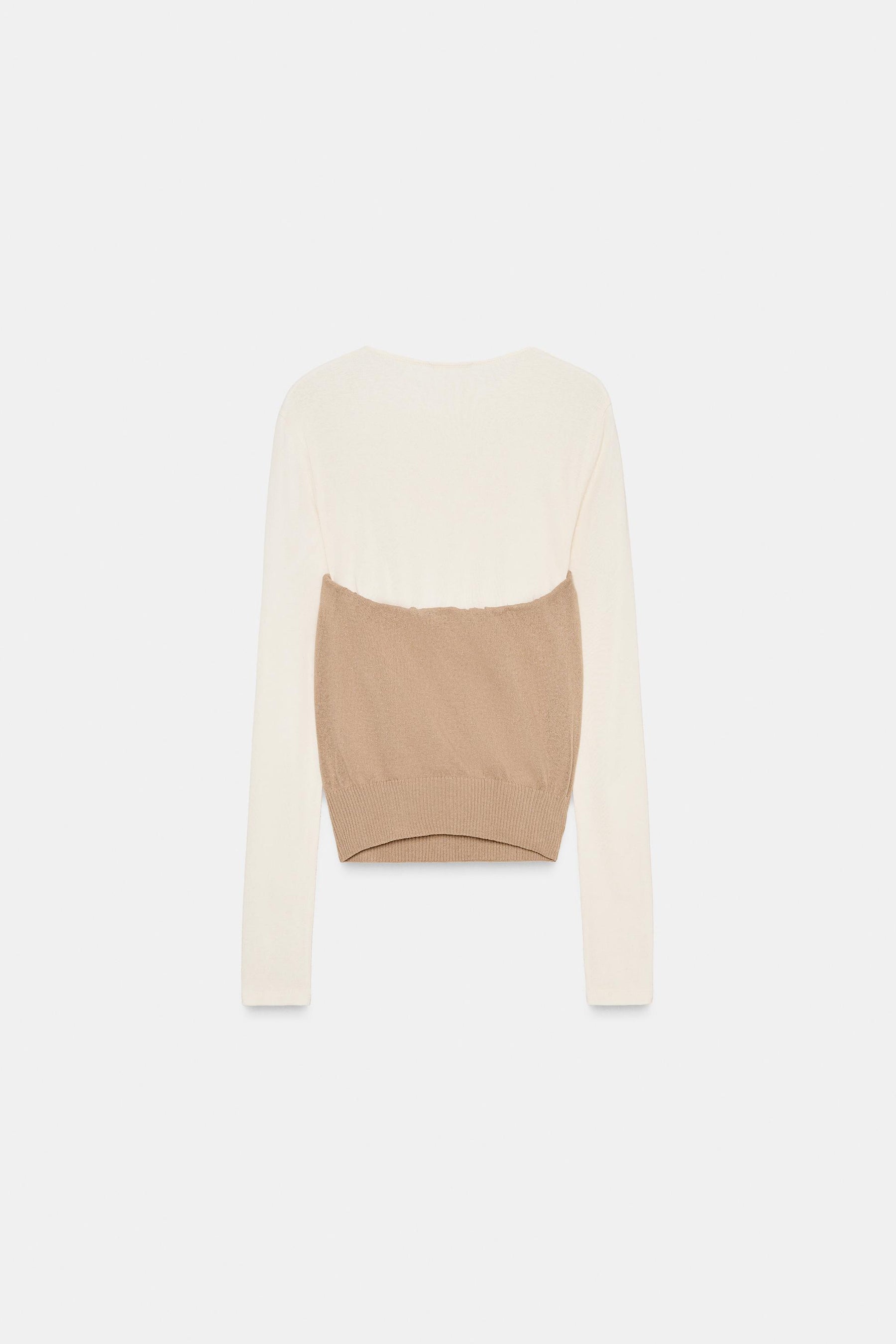 Kontrastfarbenes Korsetthemd