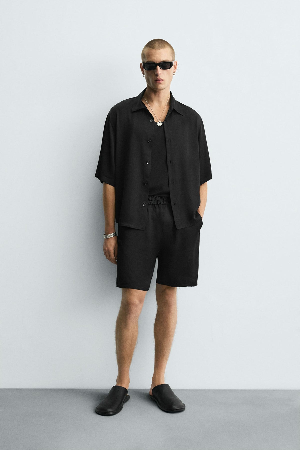 SATIN RELAXED FIT SHIRT - Image 1