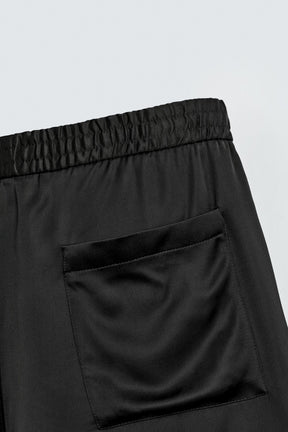 RELAXED FIT SATIN BERMUDA SHORTS - Image 10