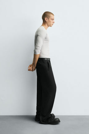STRAIGHT-LEG TROUSERS WITH VENTS - Image 3