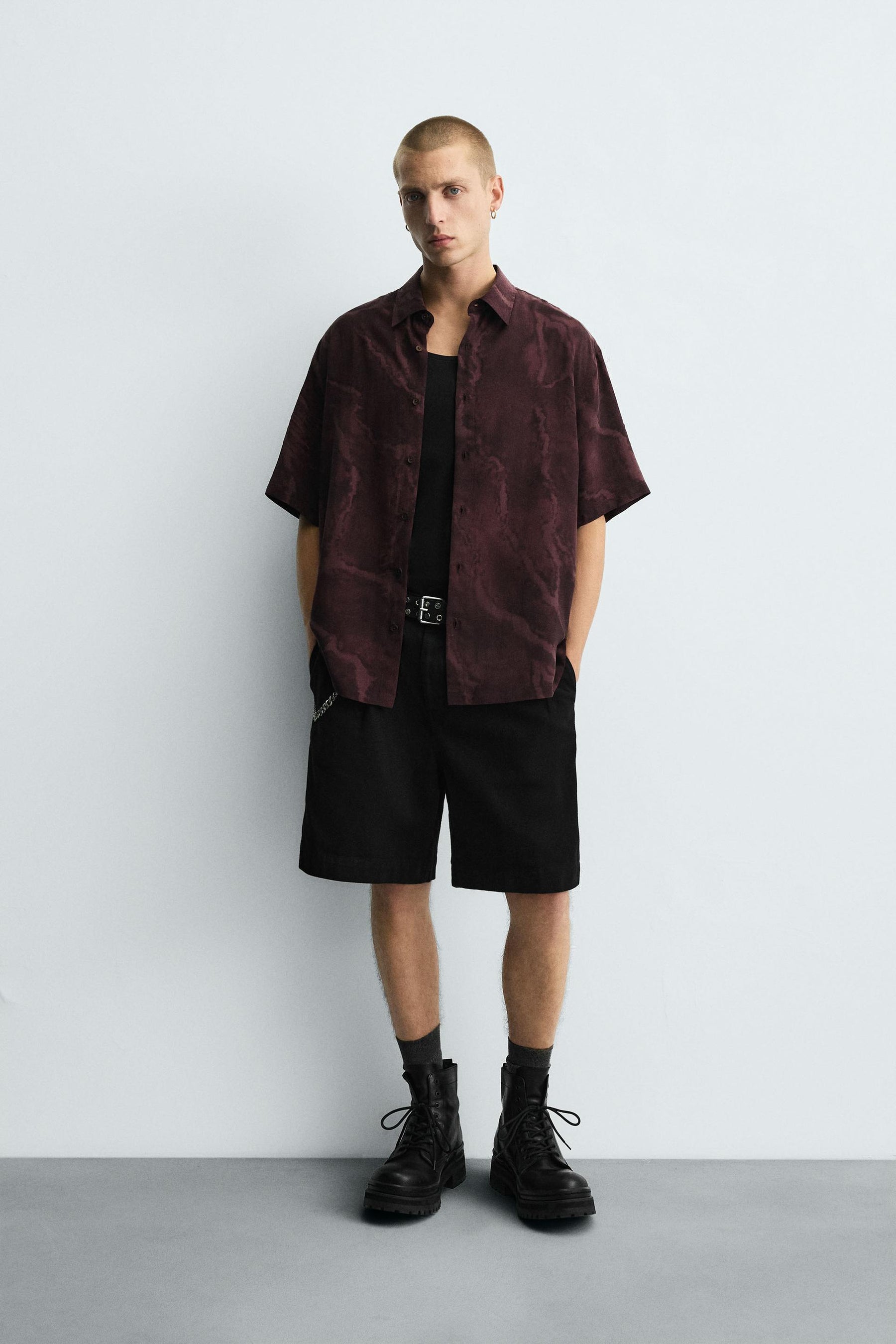 FLOWING TIE-DYE PRINT SHIRT - Image 1