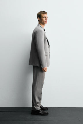 TEXTURED SUIT TROUSERS - Image 4