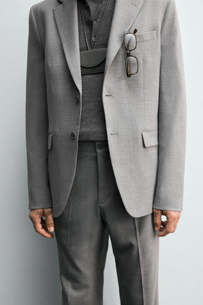 TEXTURED SUIT TROUSERS - Image 5