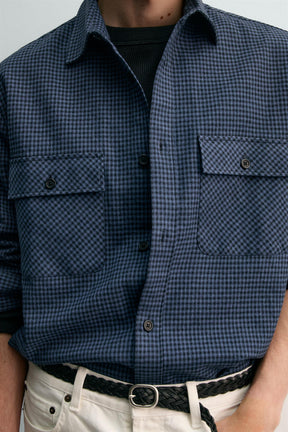 AARON LEVINE X CHECK FLANNEL SHIRT - Image 5