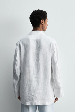 RELAXED FIT LINEN BLAZER - Image 3