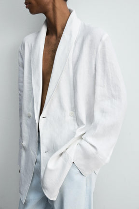 RELAXED FIT LINEN BLAZER - Image 7