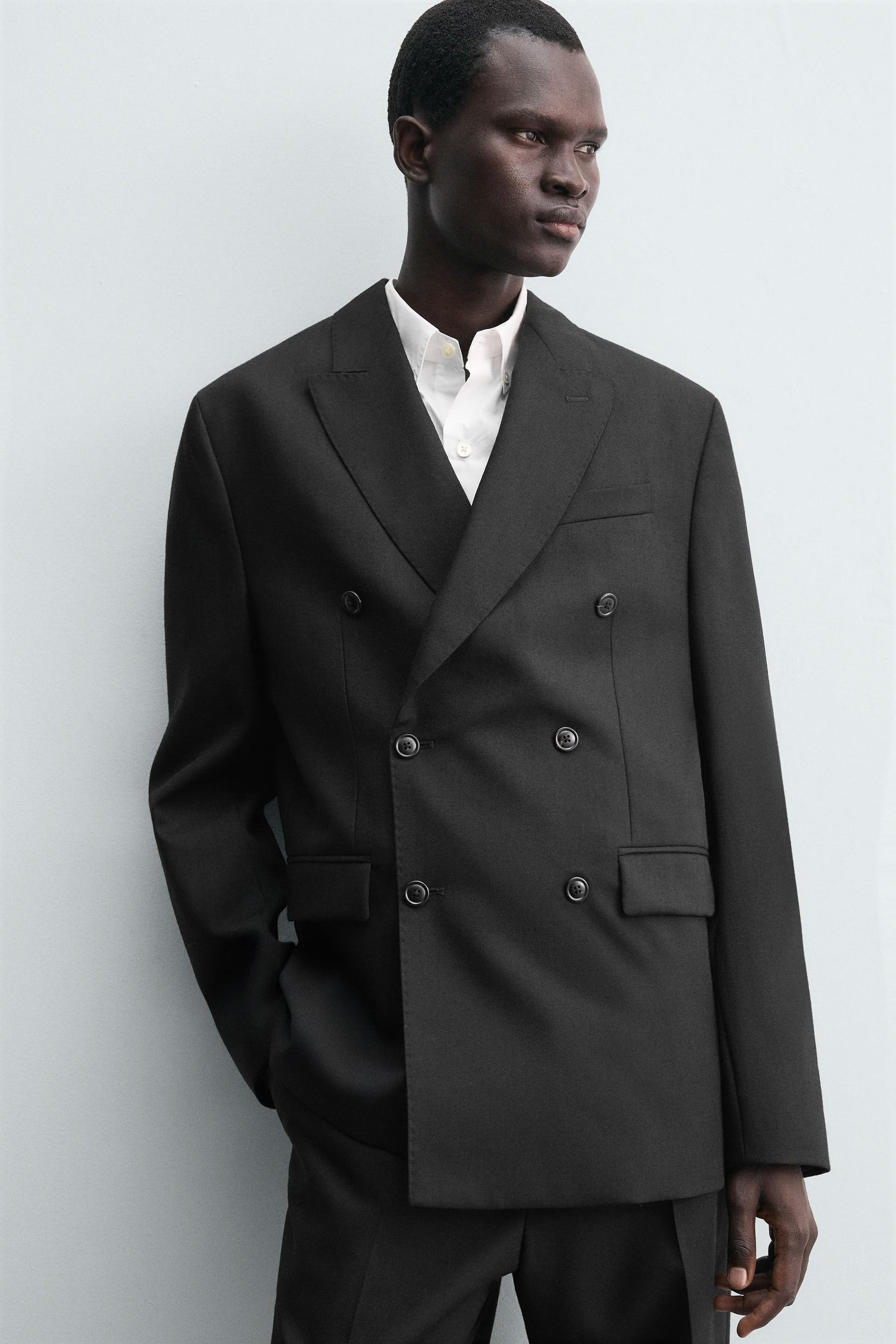 DOUBLE-BREASTED WOOL SUIT BLAZER - Image 5