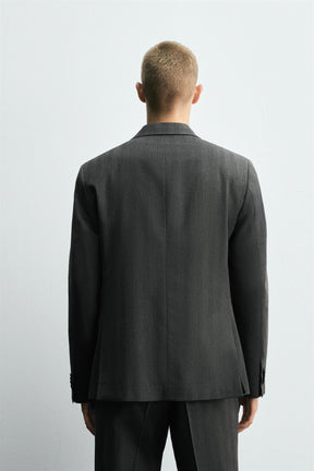 HERRINGBONE SUIT BLAZER - Image 3