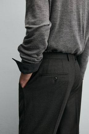 SLIM FIT SUIT TROUSERS - Image 5