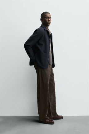 TEXTURED REGULAR FIT OVERSHIRT - Image 4