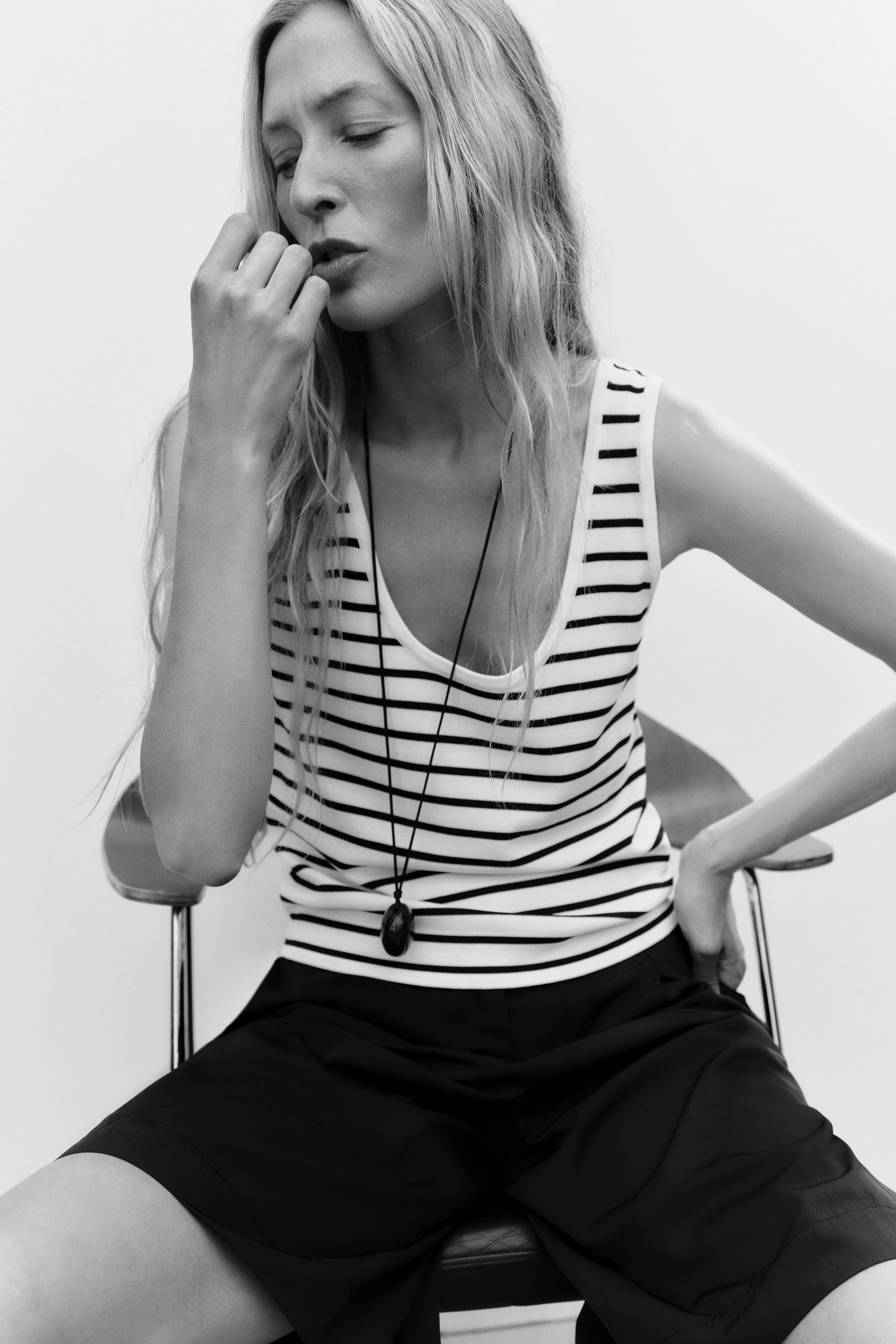 STRIPED KNIT TOP - Image 7