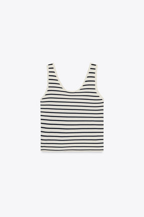 STRIPED KNIT TOP - Image 8