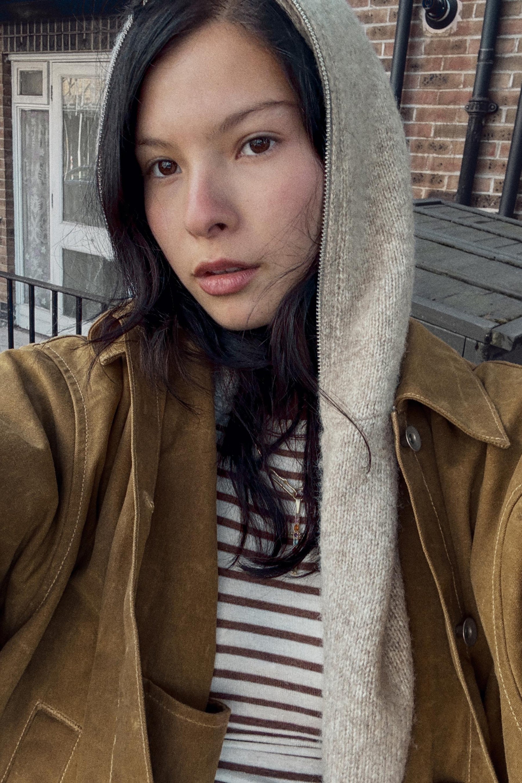 Kapuzenpullover aus Wolle