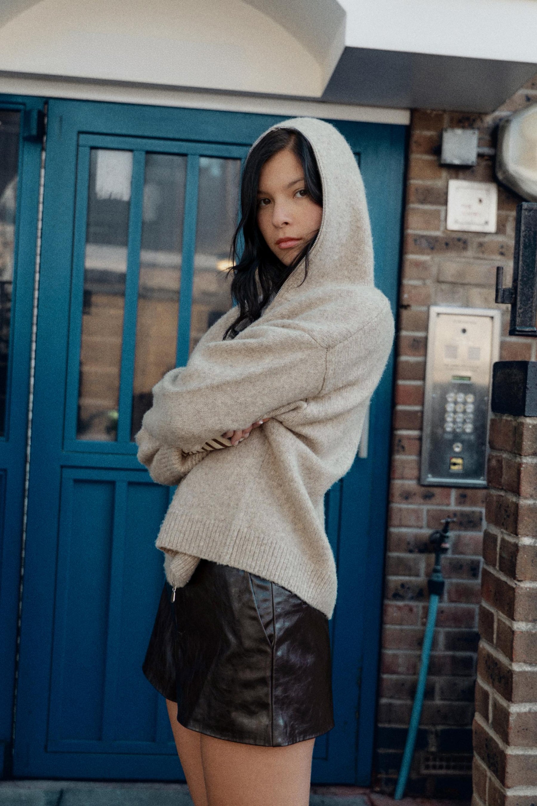 Kapuzenpullover aus Wolle