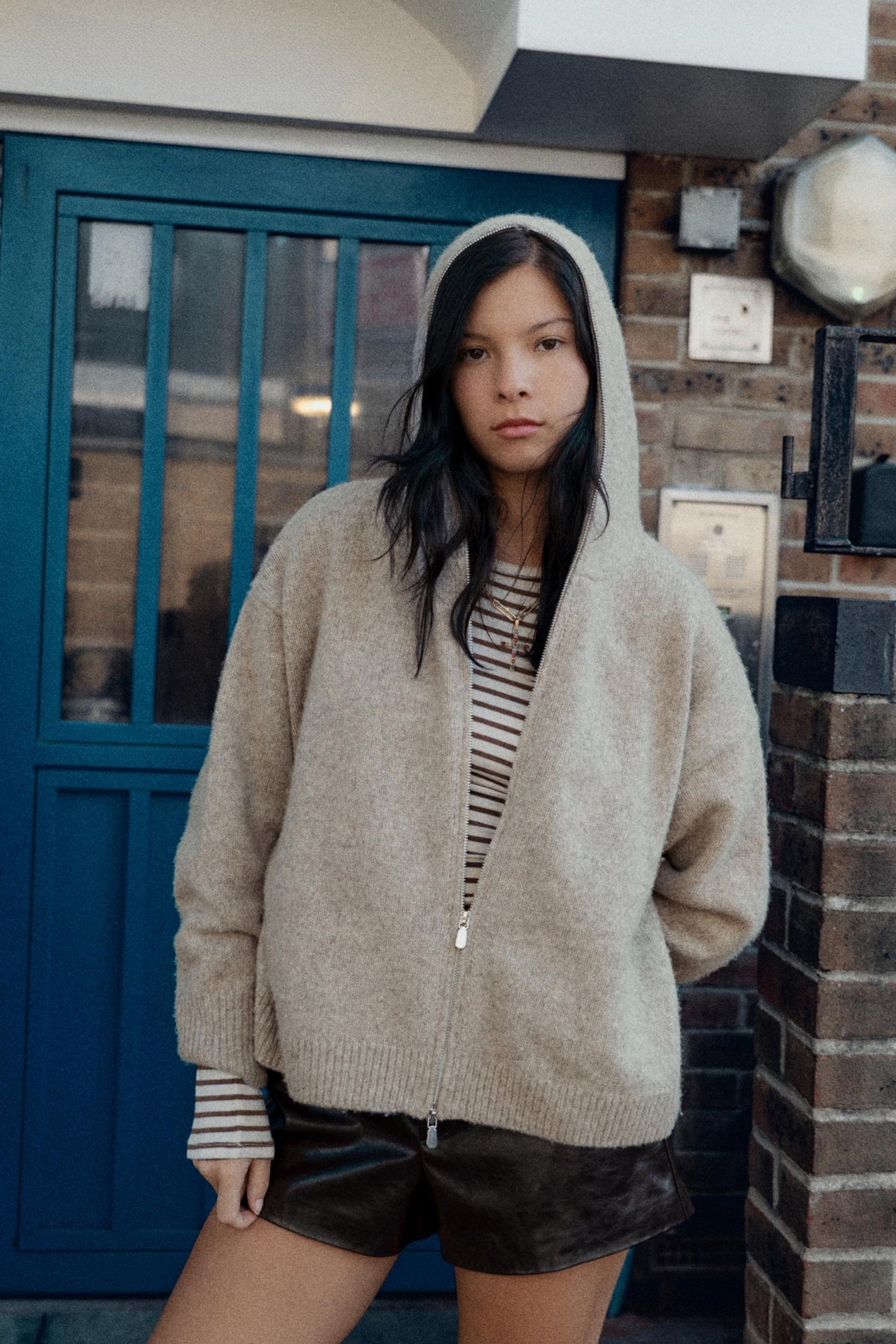 Kapuzenpullover aus Wolle