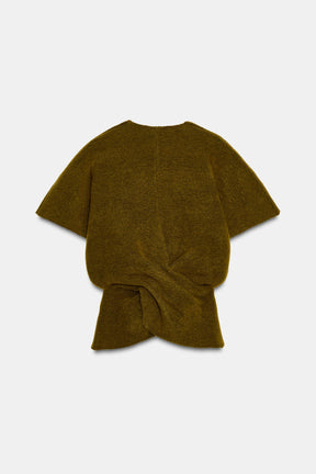 Strickpullover mit kurzen Ärmeln