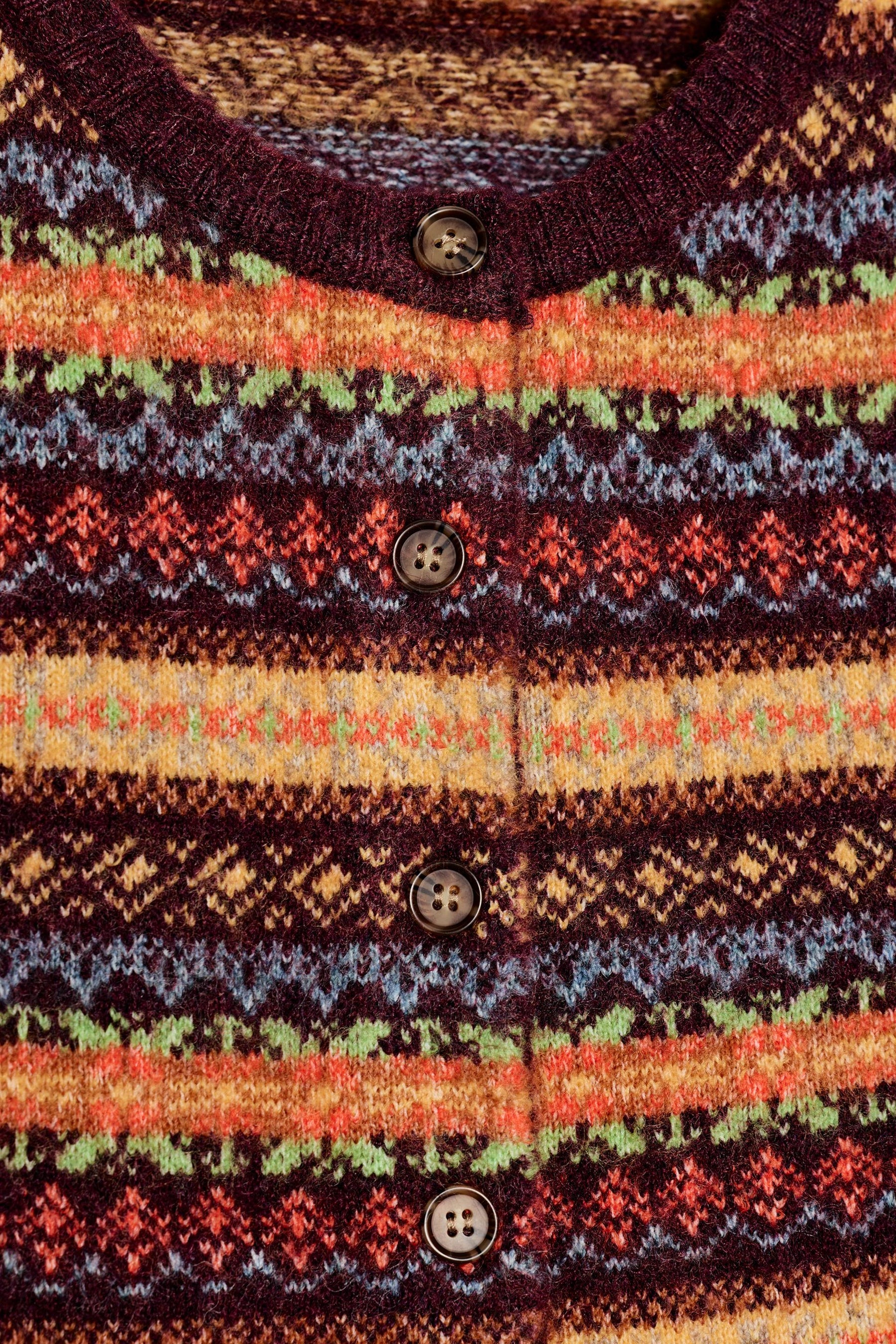 Kurzer Jacquard-Strickcardigan