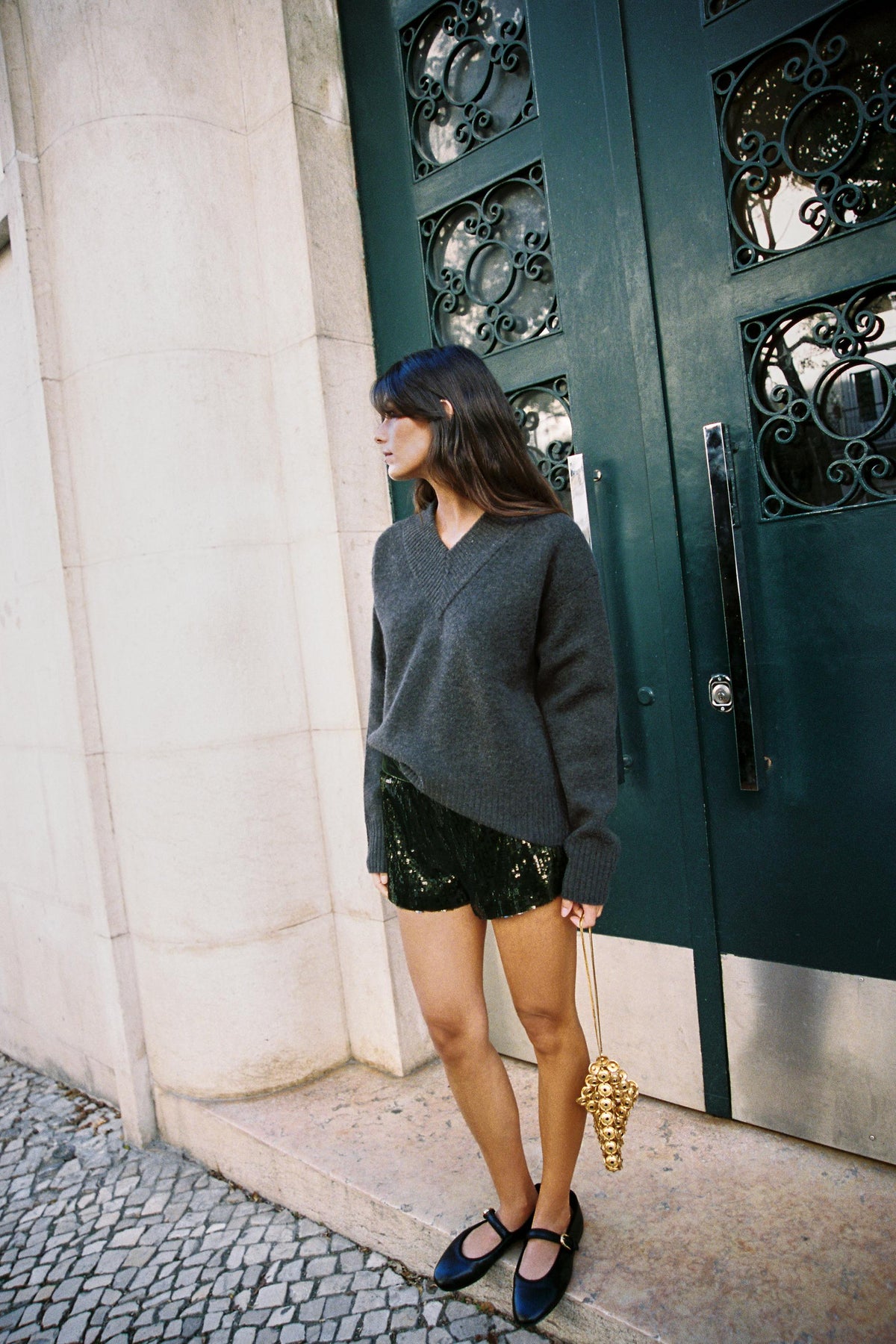 Strickpullover mit V-Ausschnitt