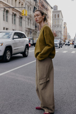 Strickpullover mit V-Ausschnitt